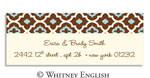 Whitney English Address Labels - Lattice Brown (Holiday) (615214)